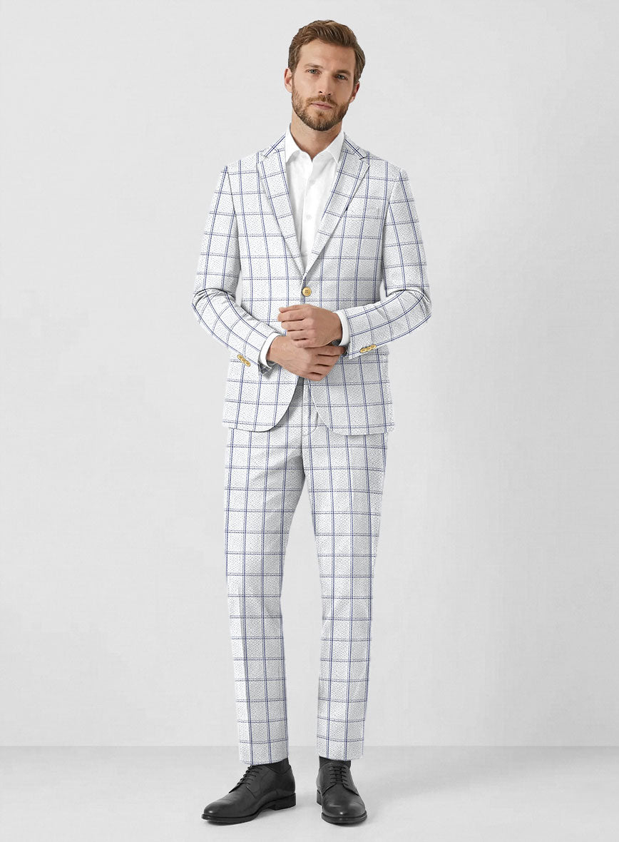 Solbiati White Checks Seersucker Suit - StudioSuits