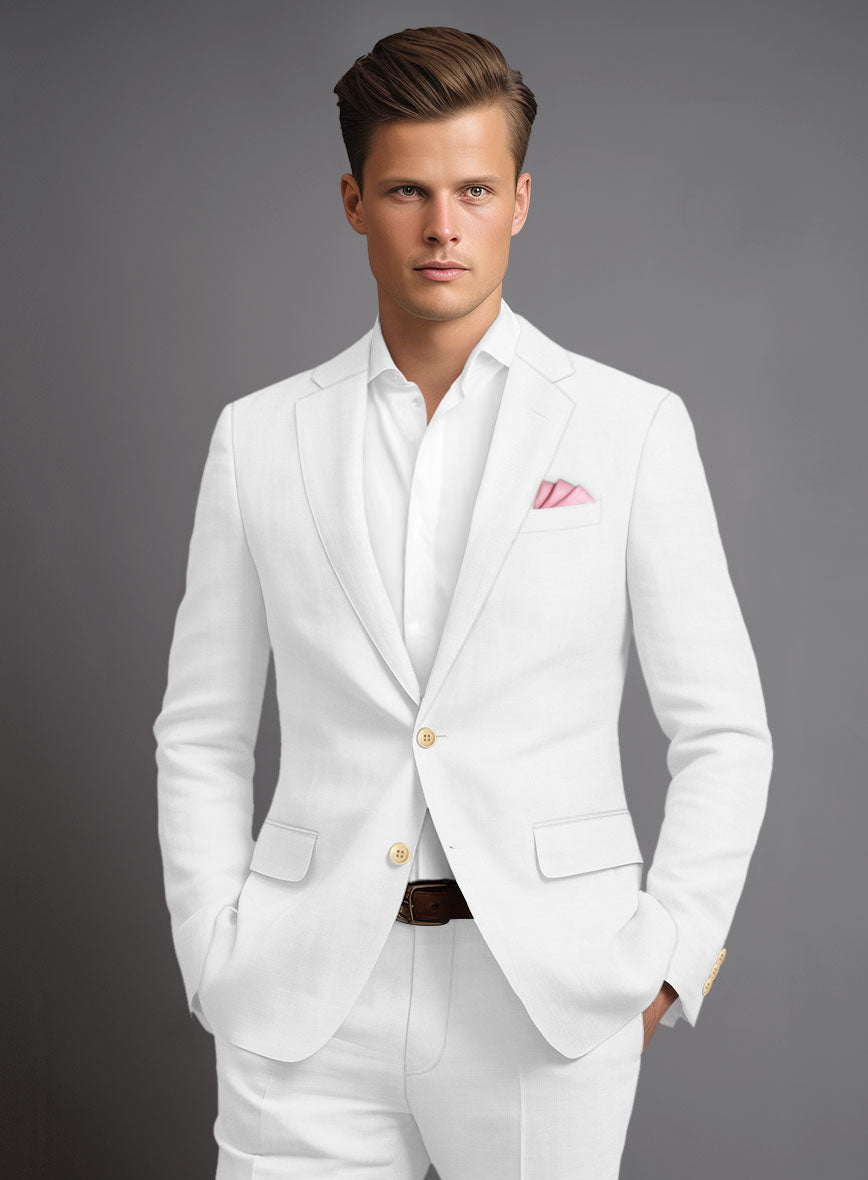 Solbiati White Linen Jacket - StudioSuits