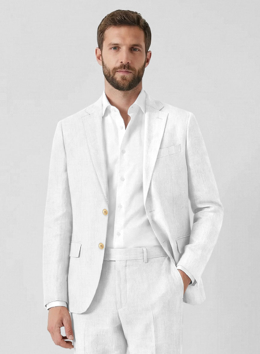 Solbiati White Linen Suit - StudioSuits