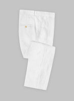 Solbiati White Linen Pants - StudioSuits
