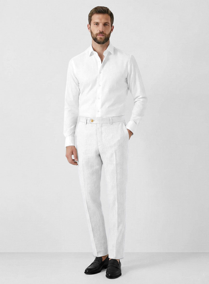 white linen dress pants Men's | Extra Large cozy it up adding a sweater  all is possible The Jetset - White Linen