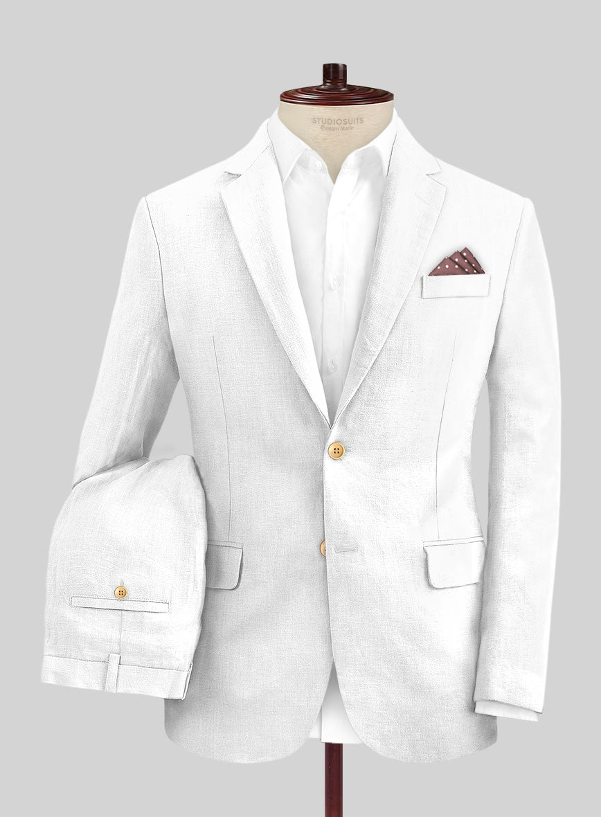 Solbiati White Linen Suit - StudioSuits