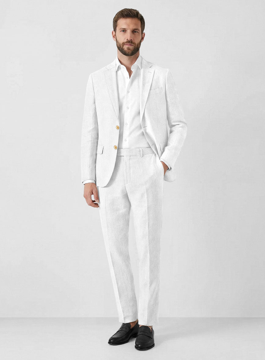 Solbiati White Linen Suit - StudioSuits