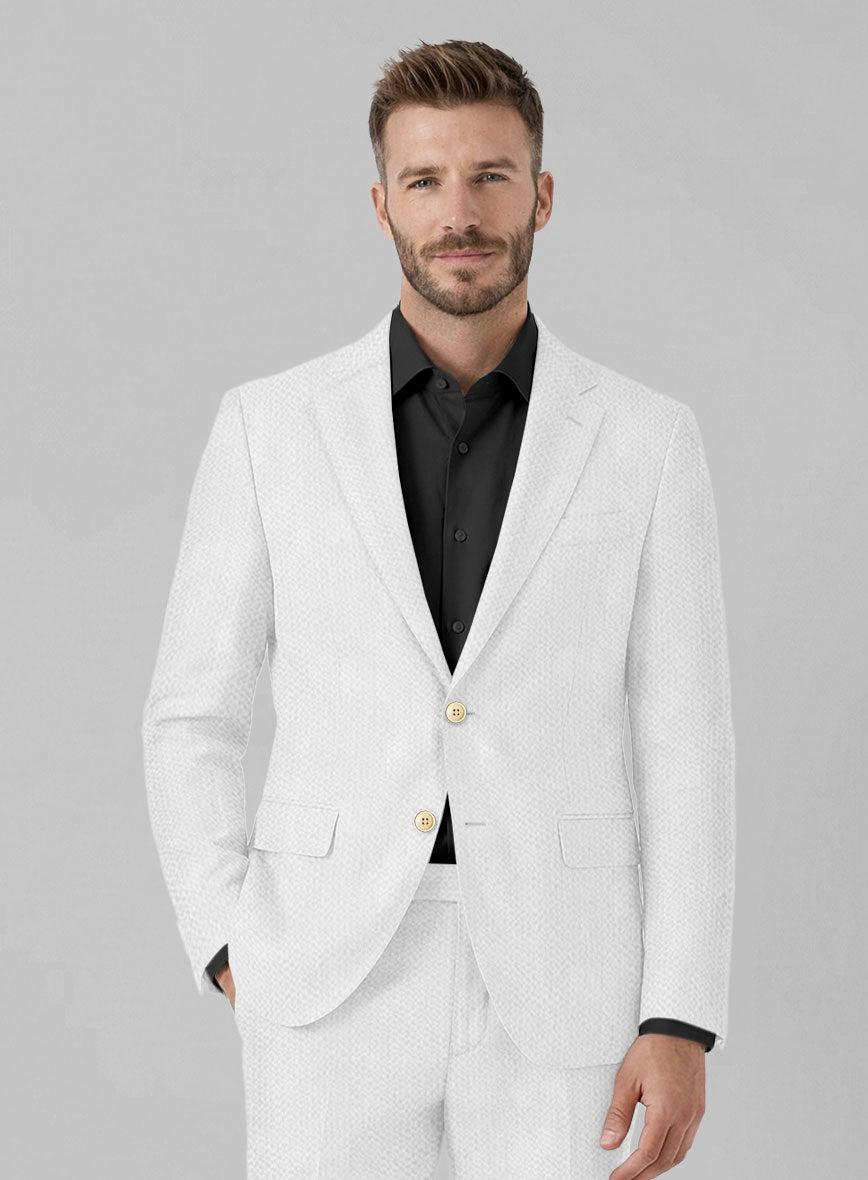 Solbiati White Seersucker Jacket - StudioSuits