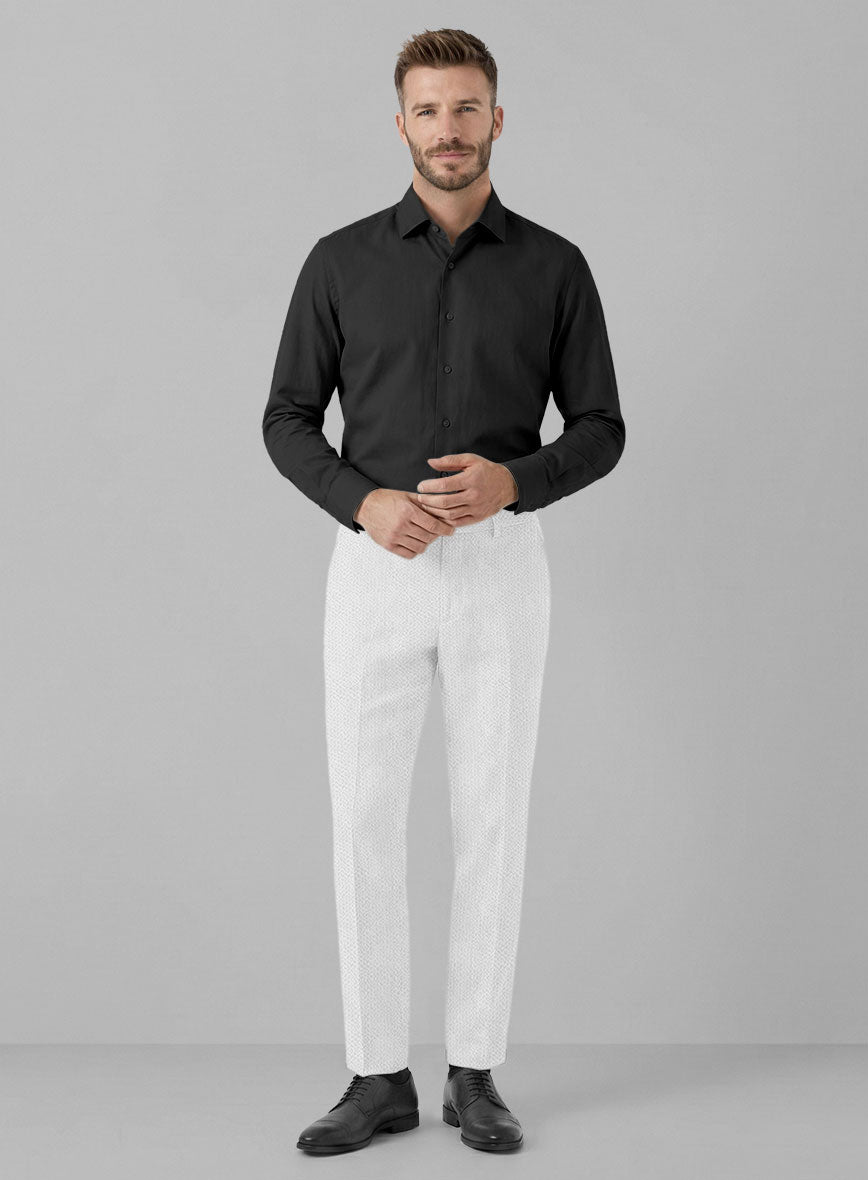Solbiati White Seersucker Pants - StudioSuits