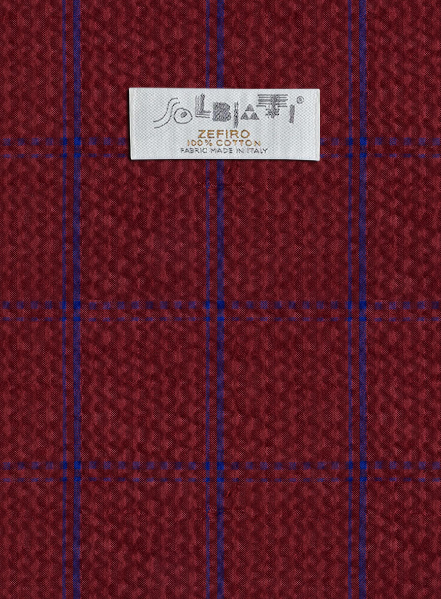 Solbiati Wine Checks Seersucker Jacket - StudioSuits