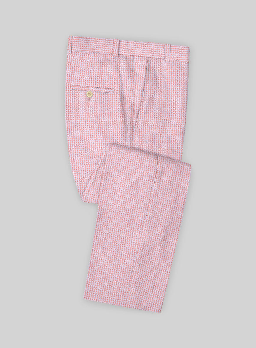 Solbiati Gingham Pink Seersucker Suit - StudioSuits