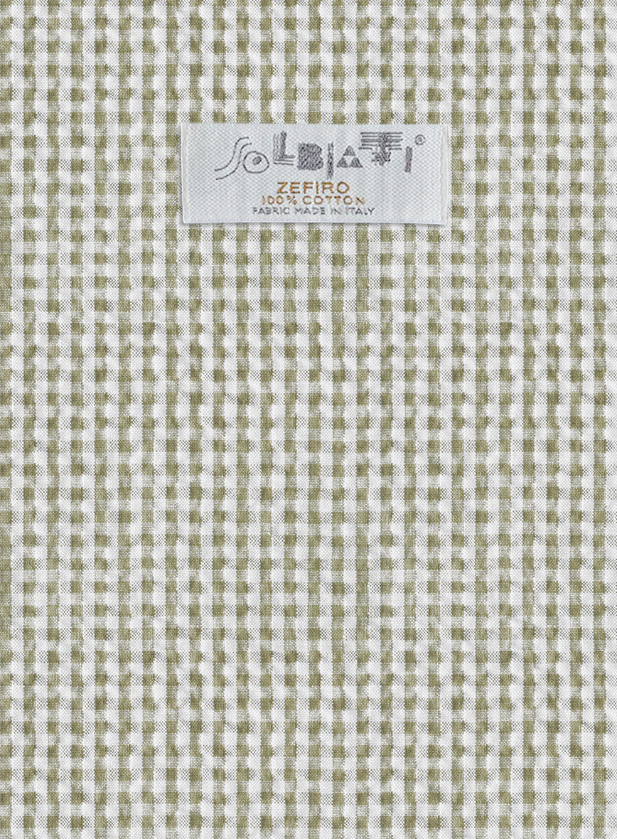 Solbiati Gingham Beige Seersucker Suit - StudioSuits