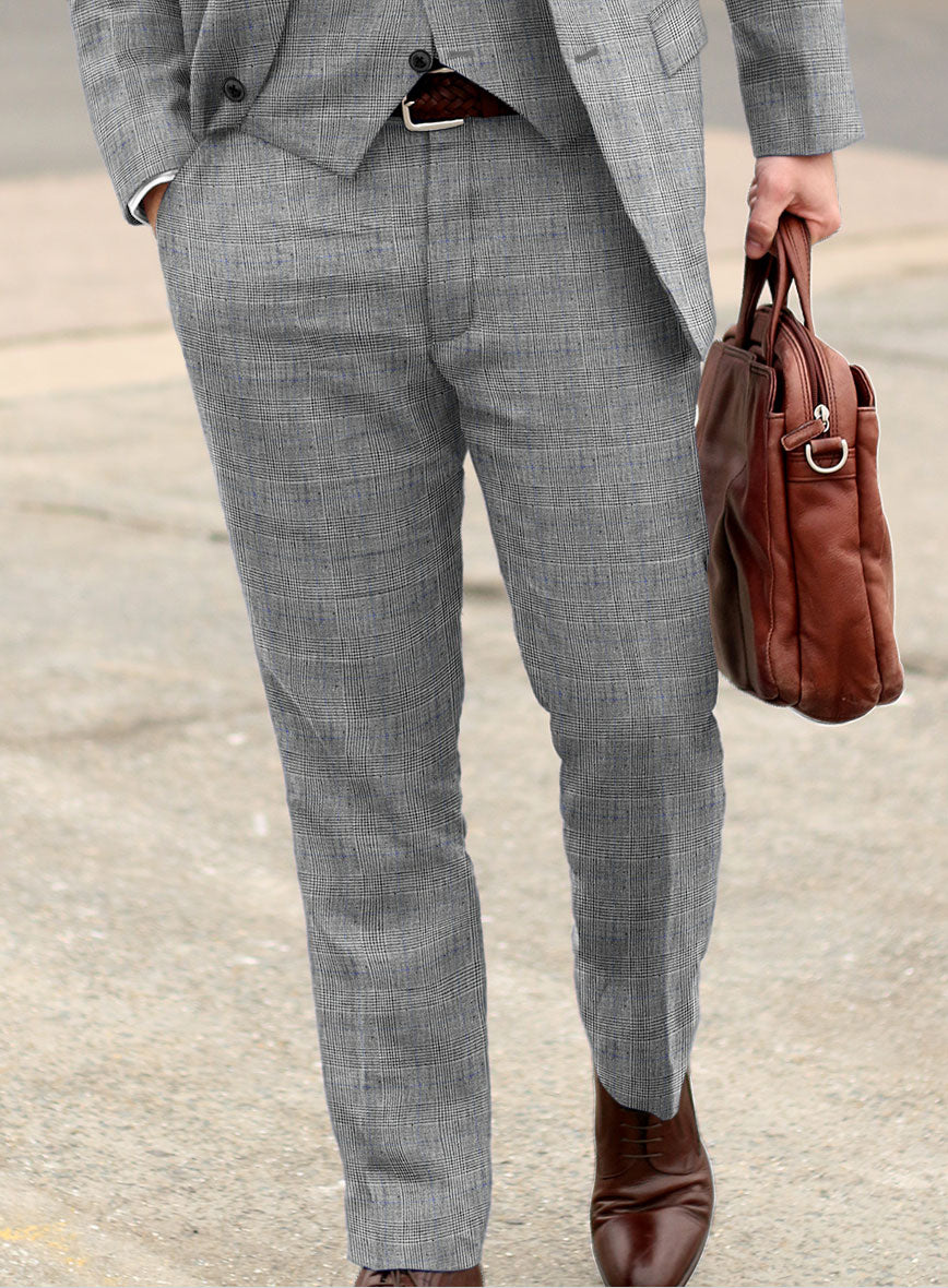 Solbiati Gray Glen Linen Pants - StudioSuits