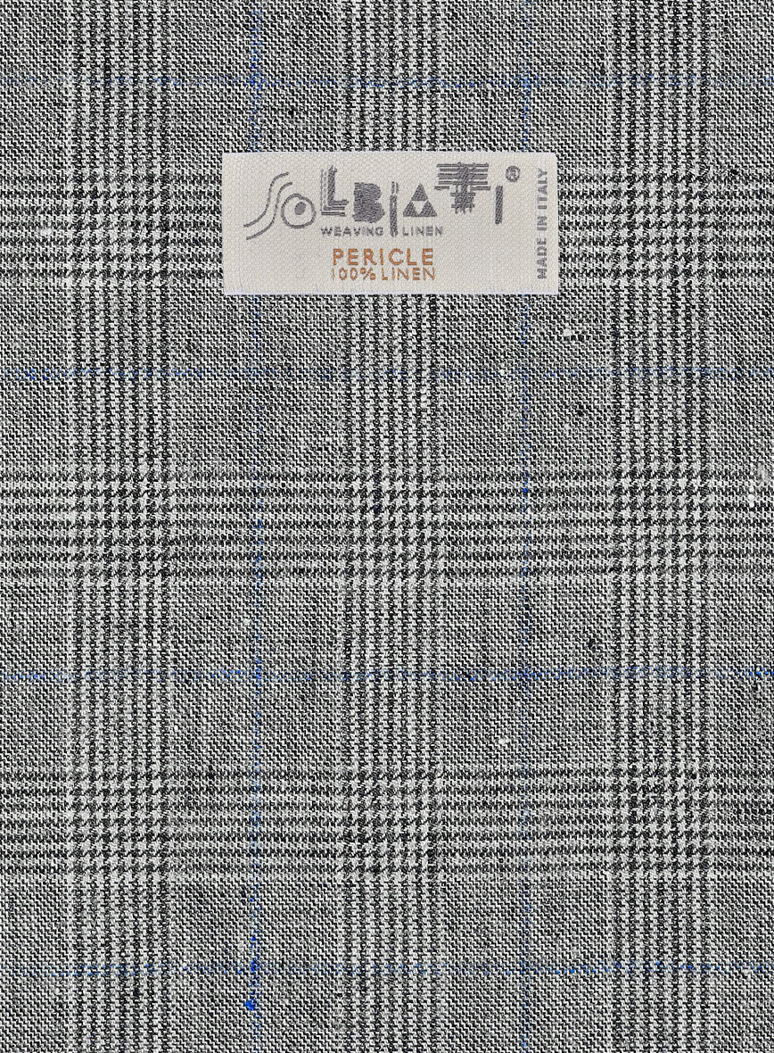 Solbiati Gray Glen Linen Pants - StudioSuits
