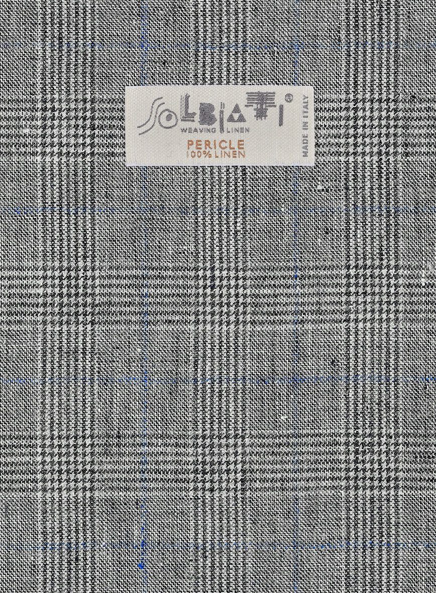 Solbiati Gray Glen Linen Suit - StudioSuits