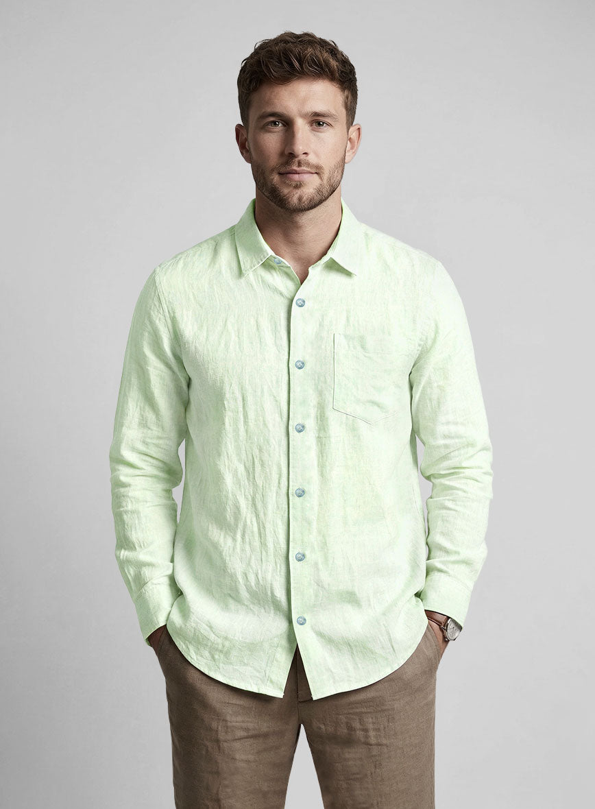 Spring Leaf Linen Shirt - StudioSuits