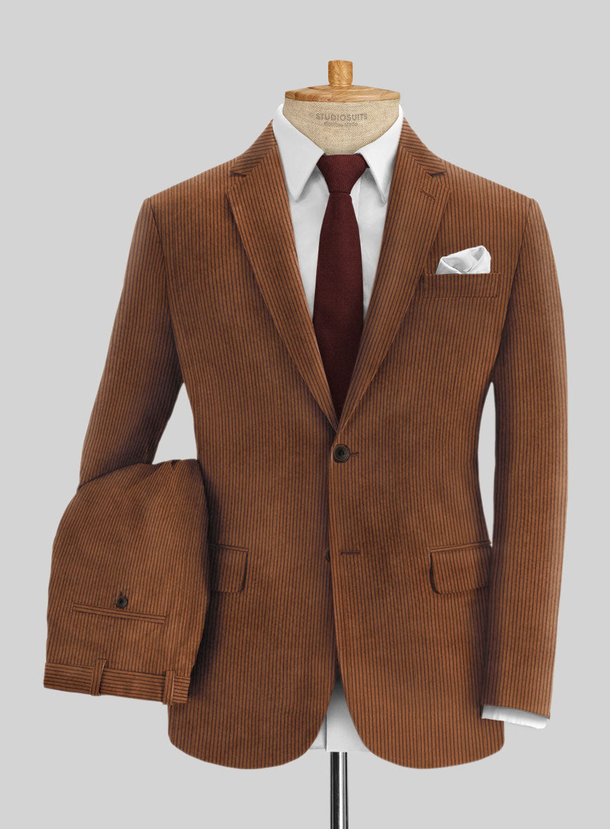 Spring Brown Corduroy Suit - StudioSuits