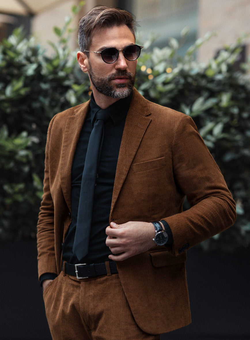 Spring Brown Corduroy Suit