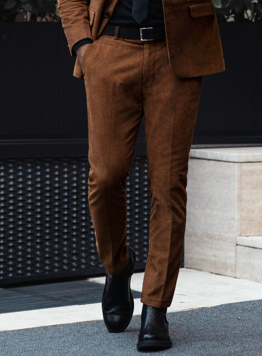 Spring Brown Corduroy Suit - StudioSuits