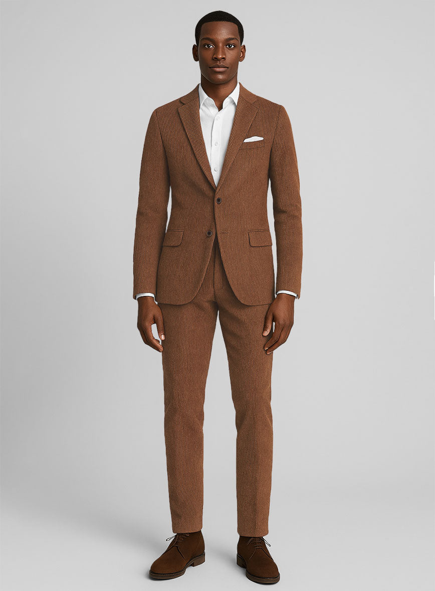 Spring Brown Corduroy Suit - StudioSuits