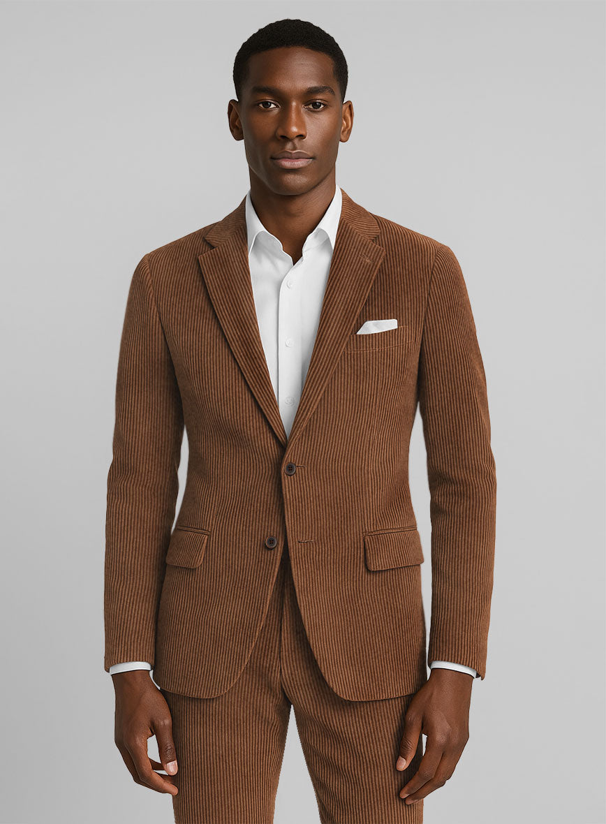 Spring Brown Corduroy Suit - StudioSuits