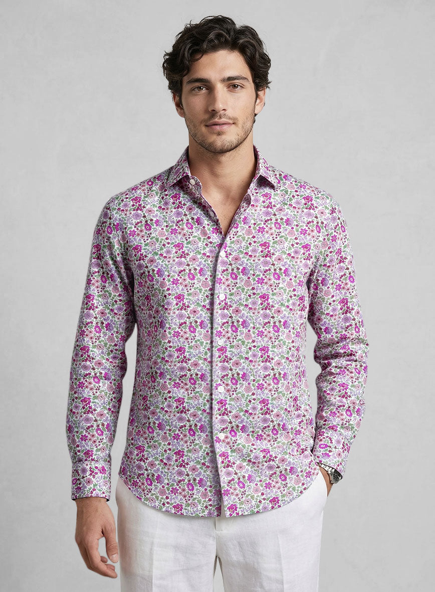 Spring Vale Feather Cotton Shirt - StudioSuits