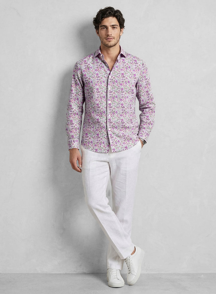 Spring Vale Feather Cotton Shirt - StudioSuits