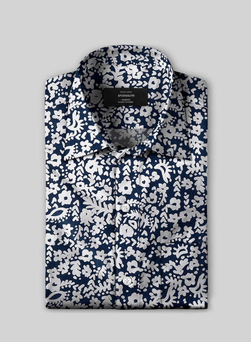 Starlit Petals Cotton Lycra Shirt - StudioSuits