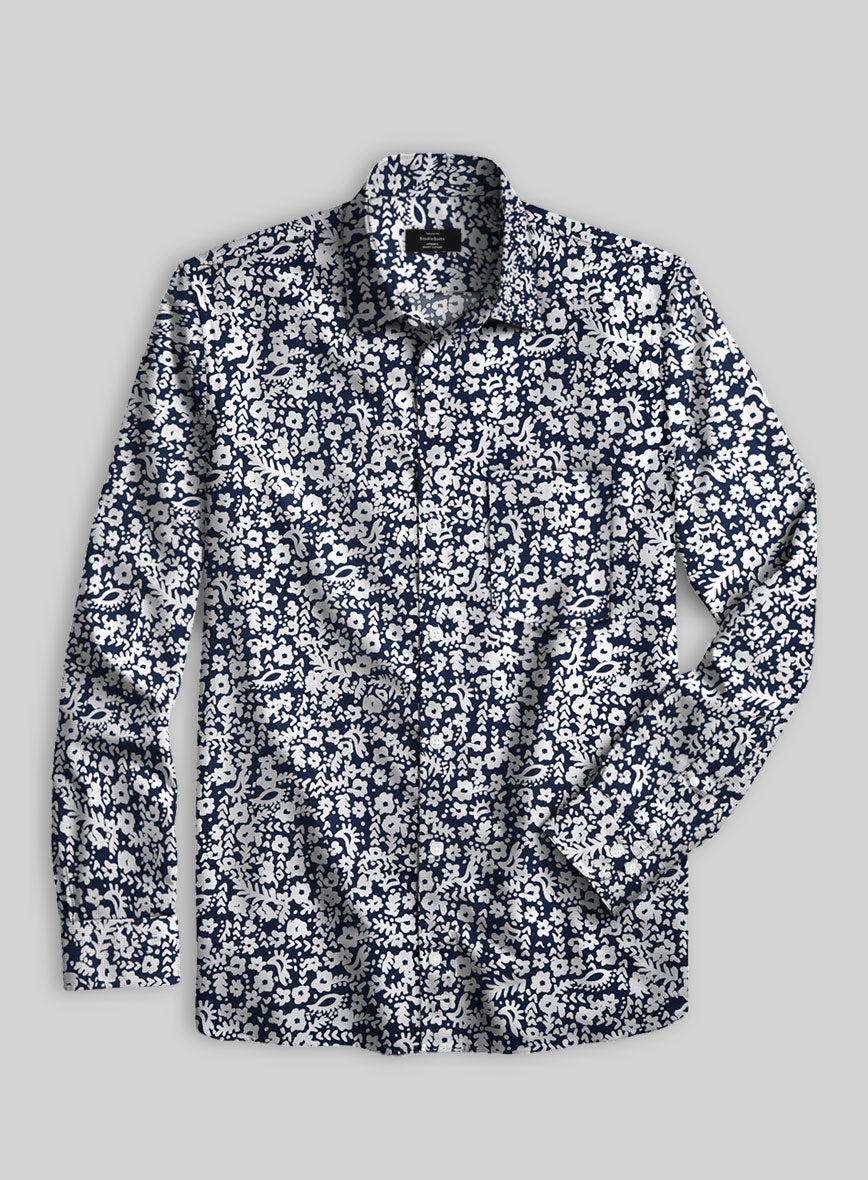 Starlit Petals Cotton Lycra Shirt - StudioSuits