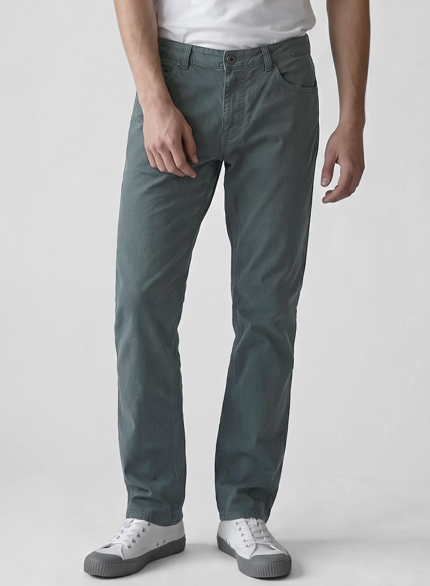 Steel Blue Stretch Chino Jeans - StudioSuits