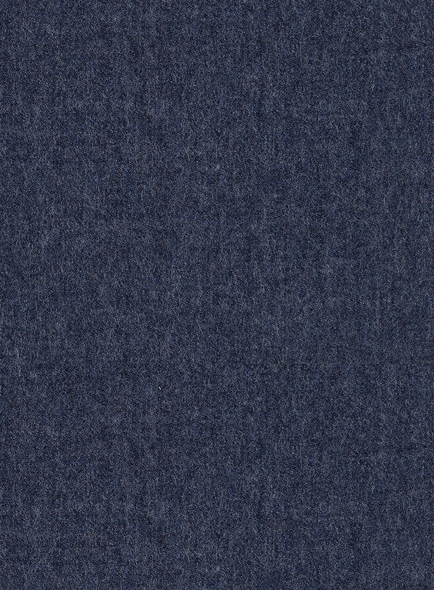 Steel Blue Flannel Wool Pants - StudioSuits