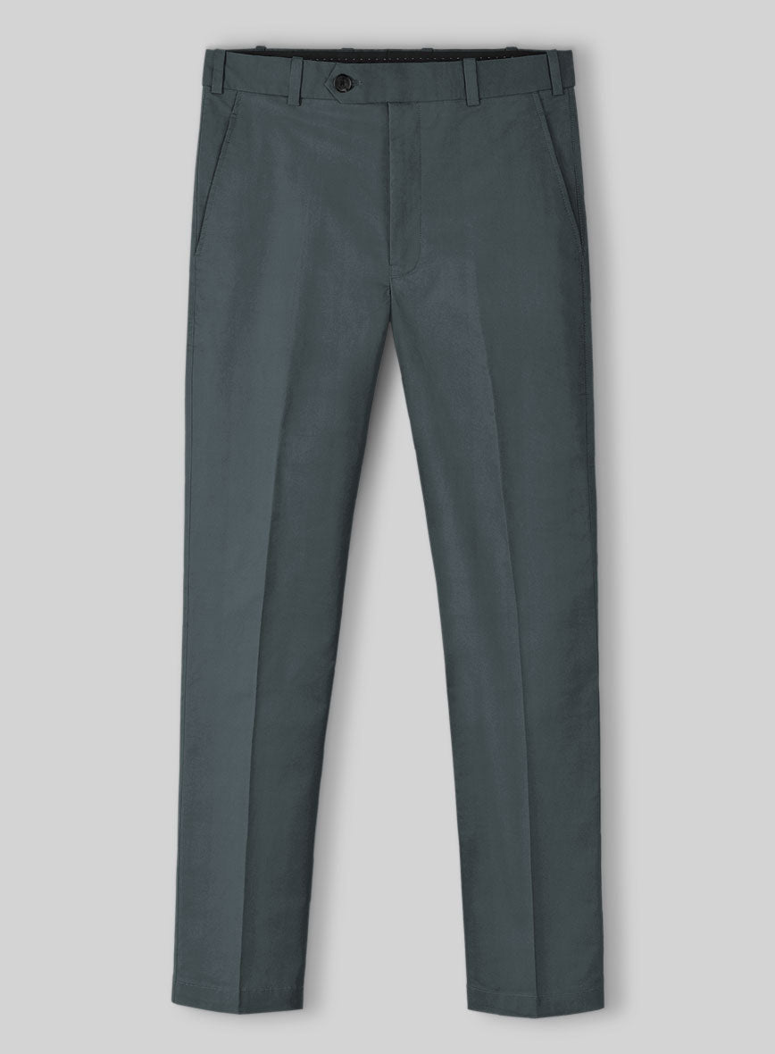 Steel Blue Stretch Chino Pants - StudioSuits