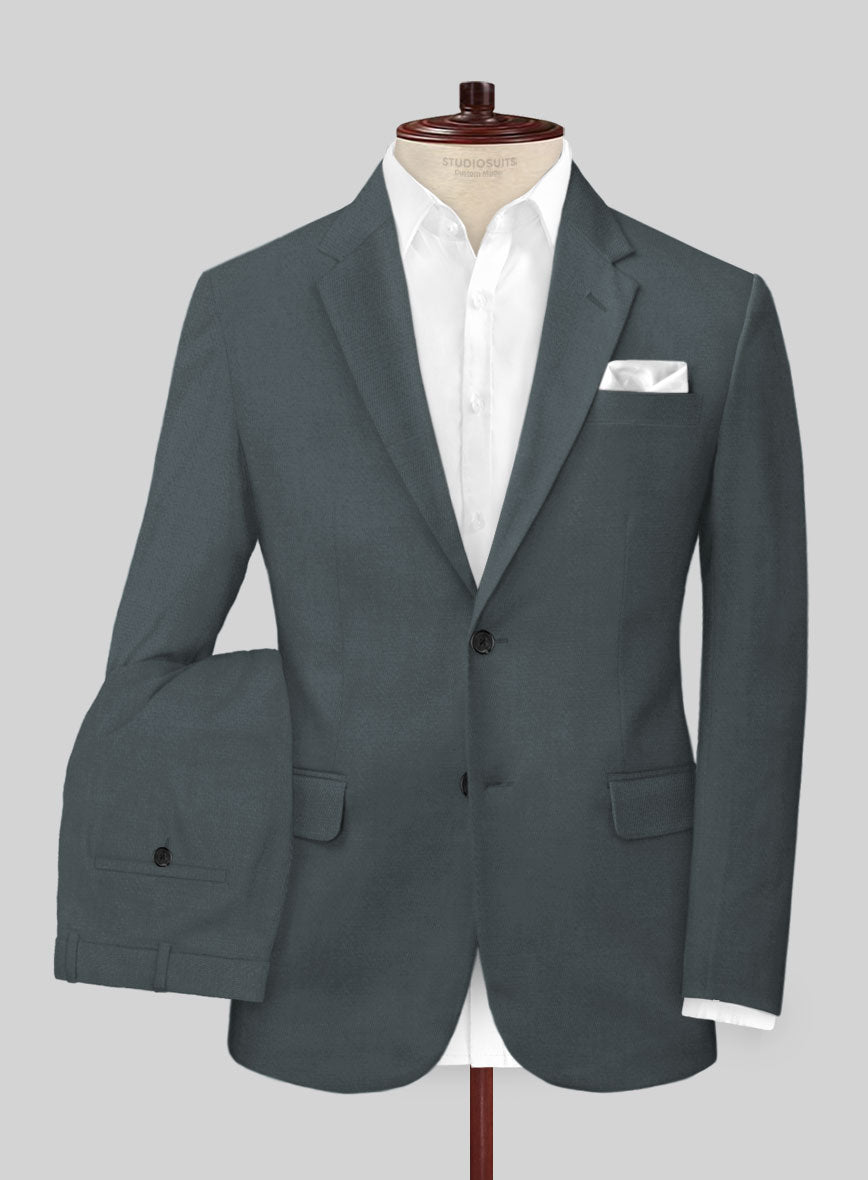 Steel Blue Stretch Chino Suit - StudioSuits