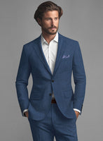 Stone Blue Linen Jacket - StudioSuits