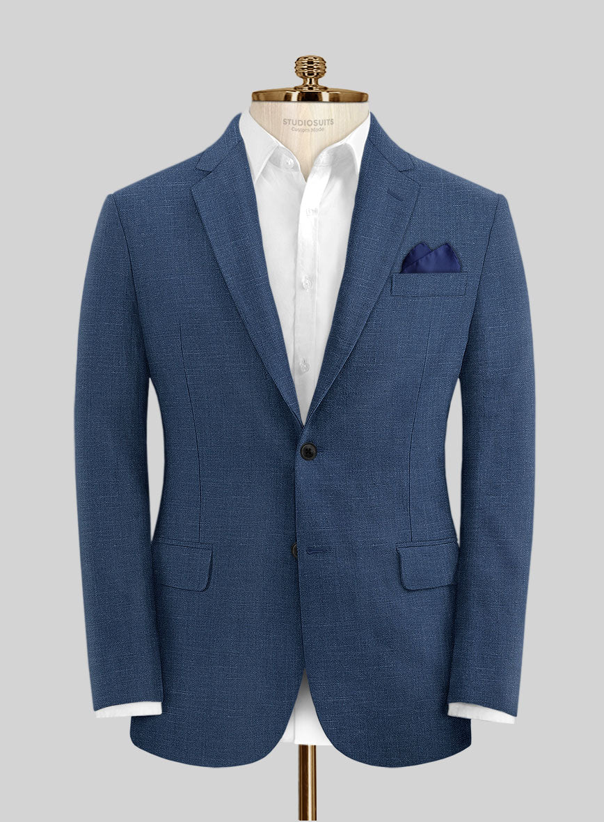 Stone Blue Linen Suit – StudioSuits
