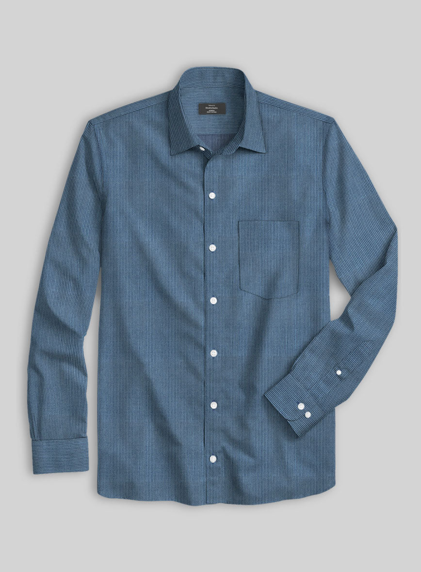 Stratford Herringbone Cotton Shirt - StudioSuits