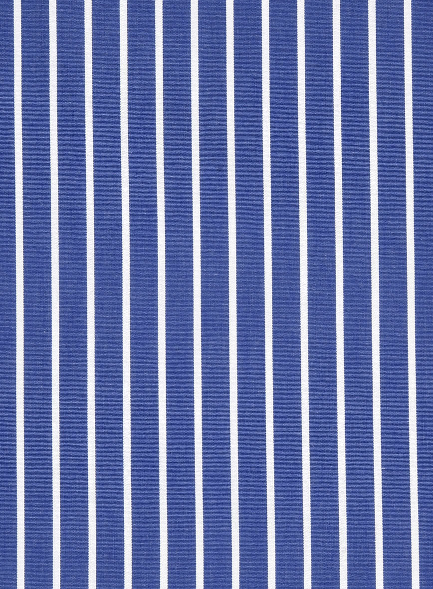 Stratton Blue Cotton Shirt - StudioSuits