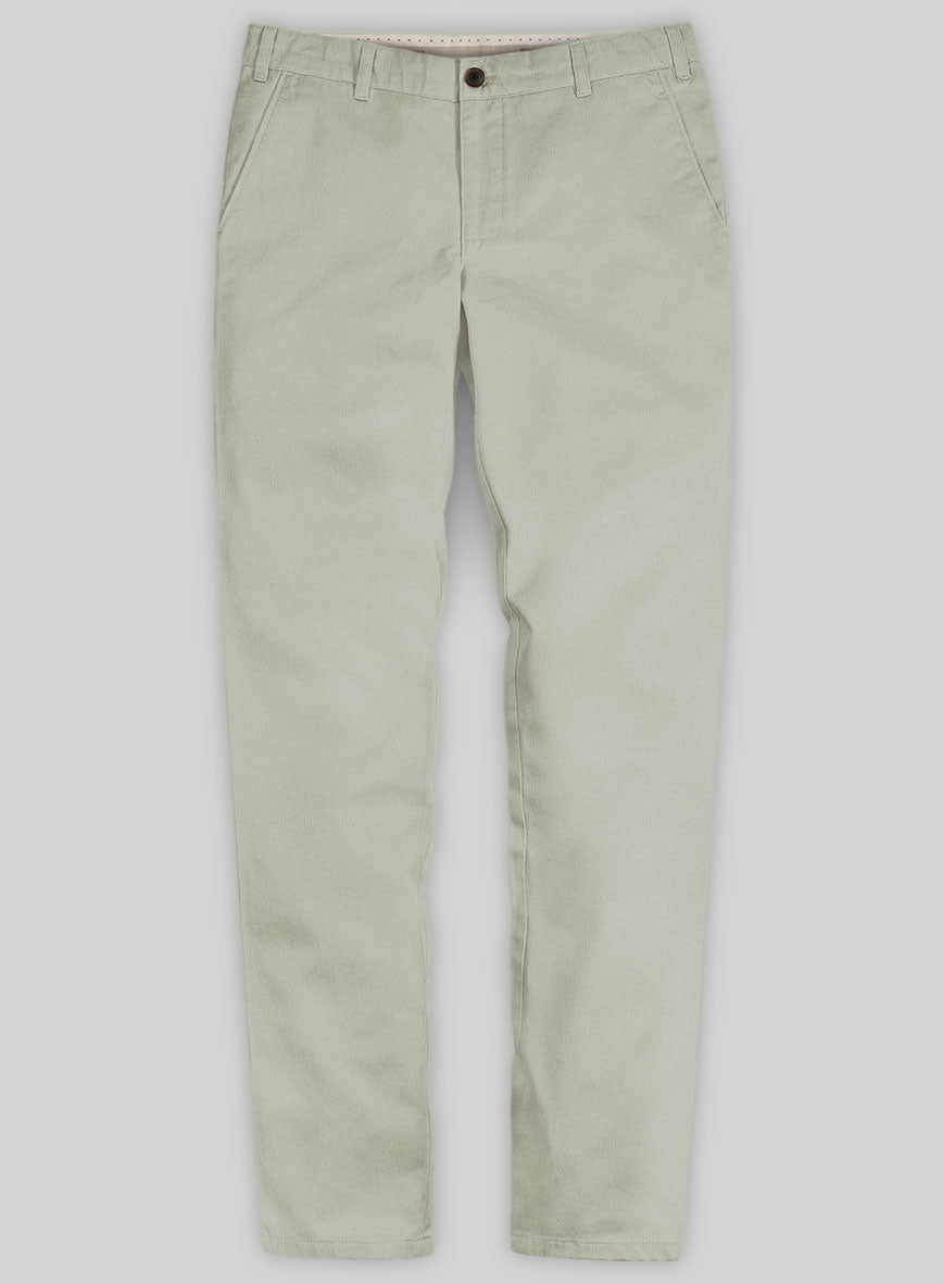 Washed Slate Green Stretch Chino Pants - StudioSuits