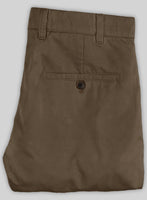 Washed Stretch Summer Weight Brown Chino Pants - StudioSuits