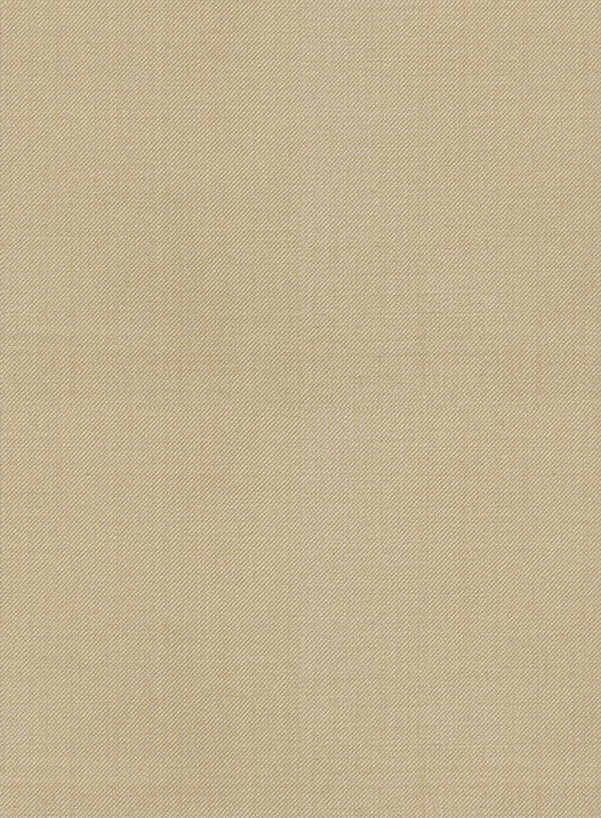 Stretch Beige Wool Highland Trousers - StudioSuits