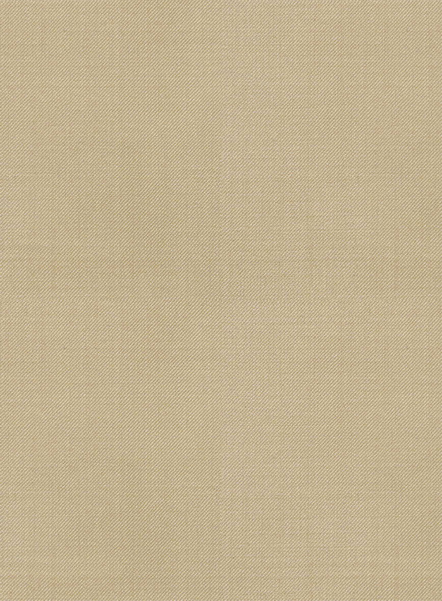 Stretch Beige Wool Suit - StudioSuits