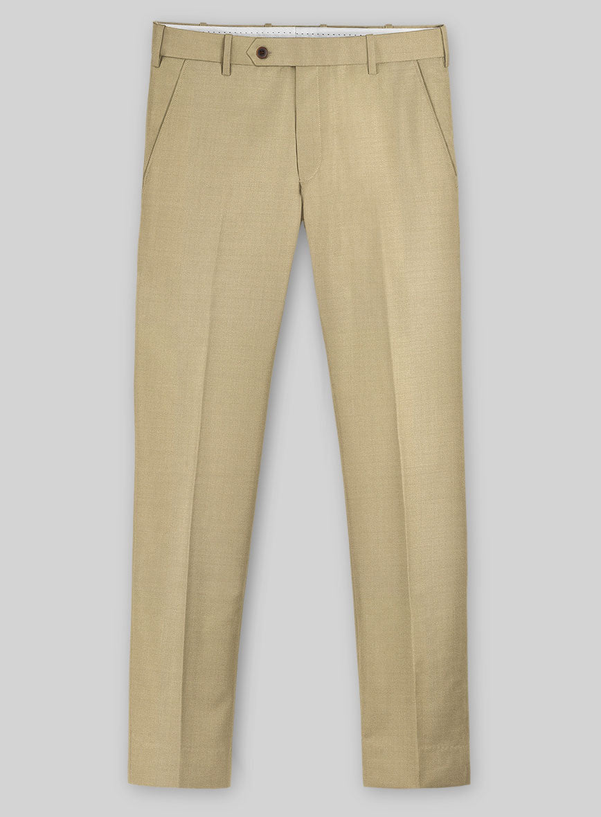 Stretch Beige Wool Suit - StudioSuits