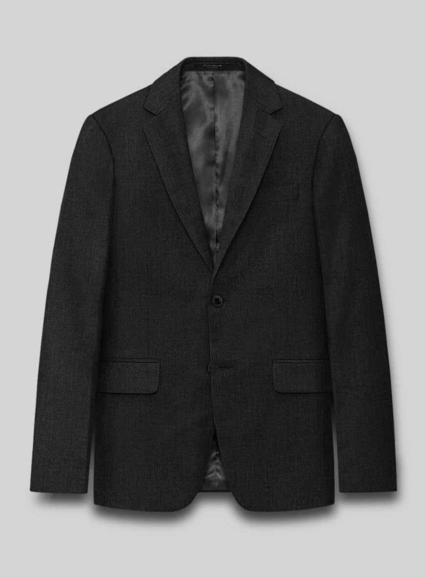 Stretch Charcoal Wool Jacket - StudioSuits