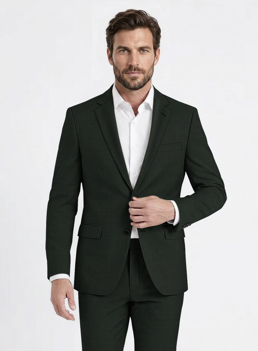 Stretch Green Wool Suit - StudioSuits