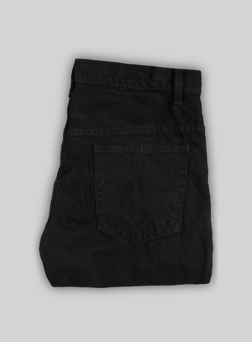 Stretch Jet Black Overdyed Jeans - StudioSuits