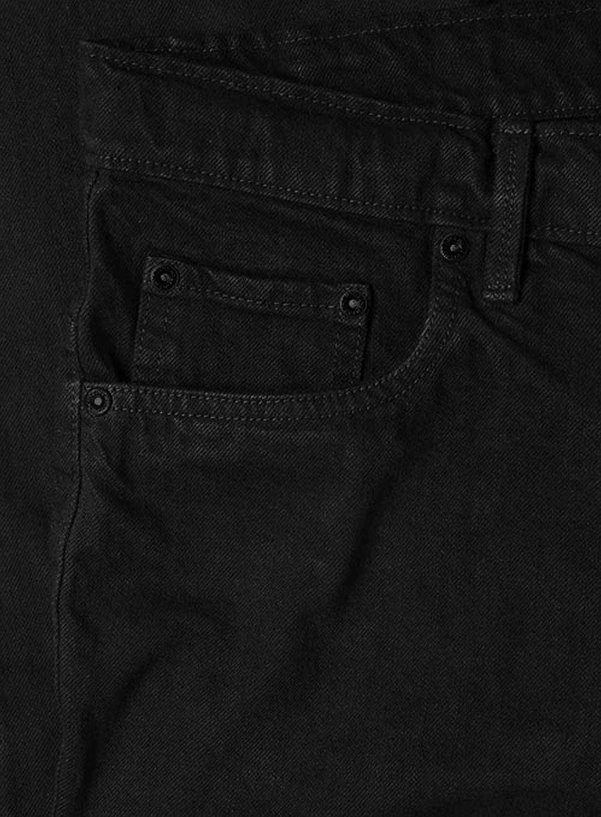 Stretch Jet Black Overdyed Jeans - StudioSuits