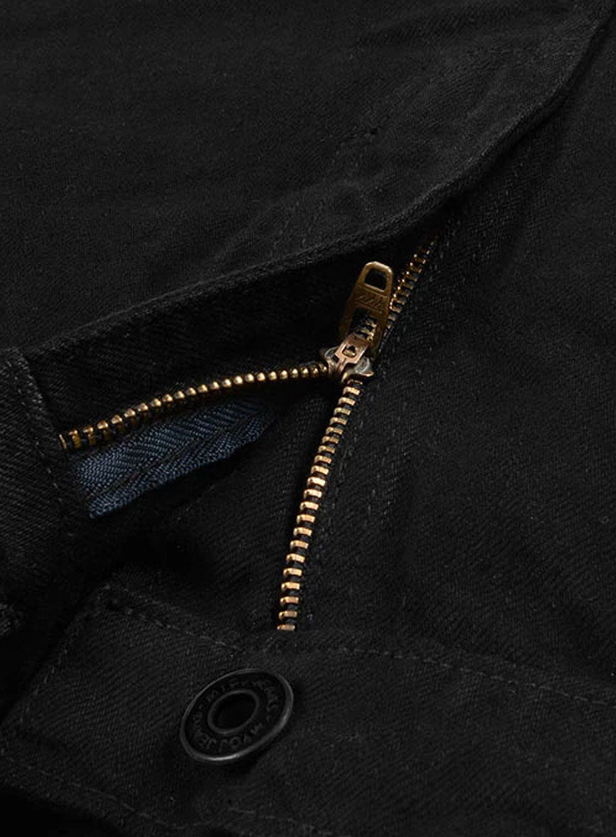 Stretch Jet Black Overdyed Jeans - StudioSuits