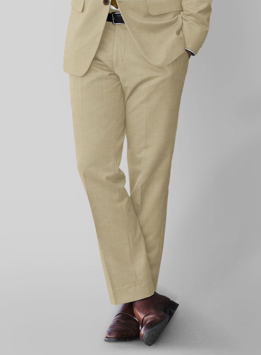 Stretch Khaki Wool Pants - StudioSuits