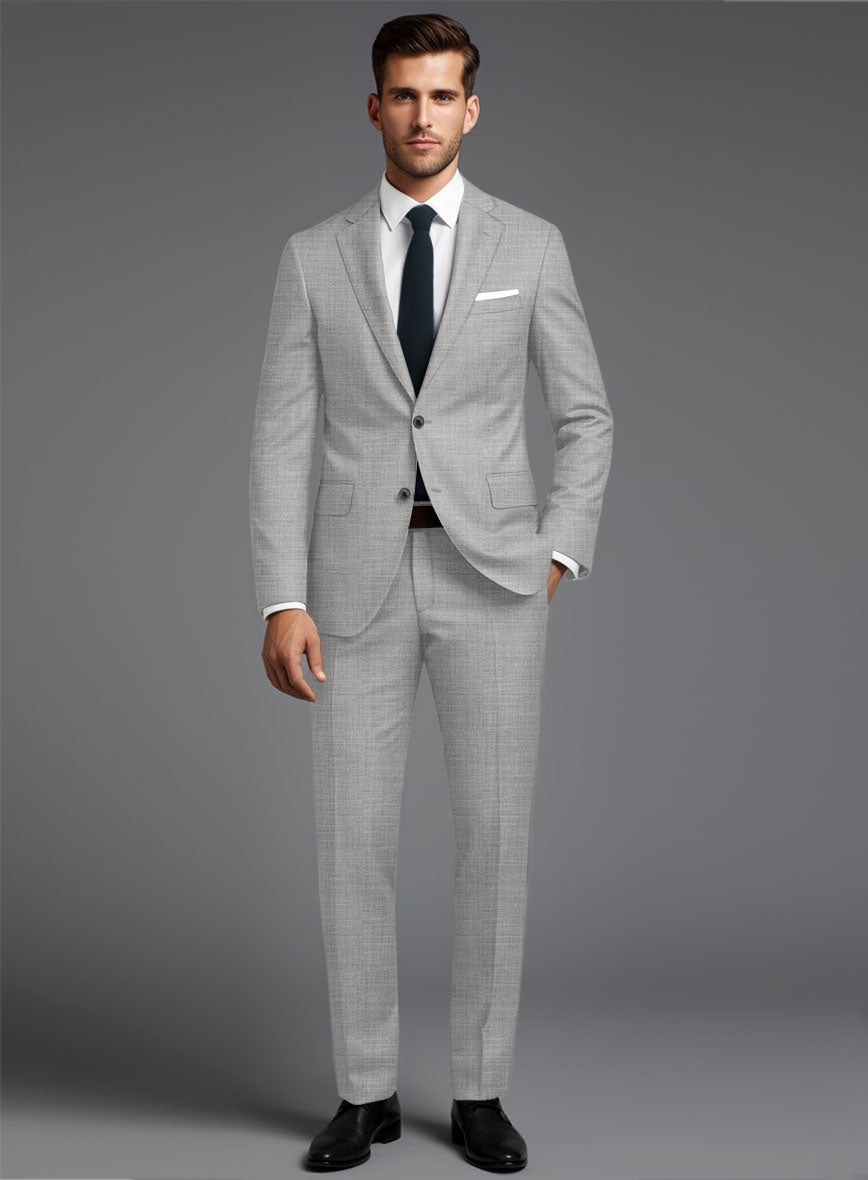 Stretch Light Gray Wool Suit – StudioSuits