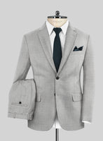 Stretch Light Gray Wool Suit