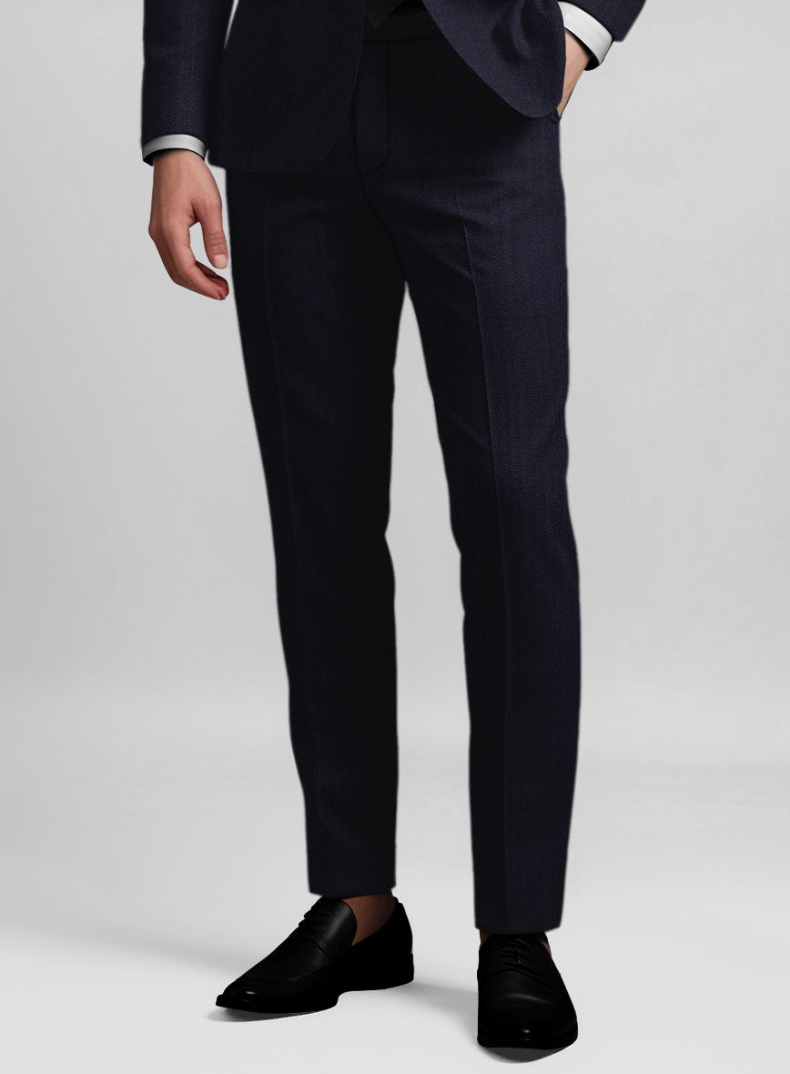 Stretch Midnight Blue Wool Suit - StudioSuits
