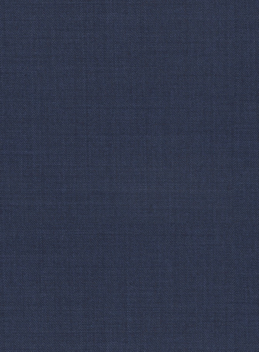 Stretch Royal Blue Wool Pants - StudioSuits