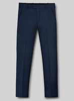 Stretch Royal Blue Wool Pants - StudioSuits