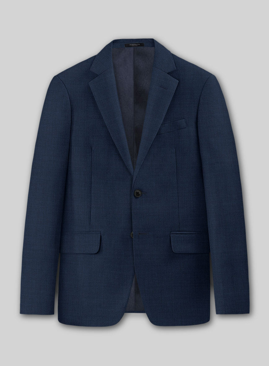 Stretch Royal Blue Wool Suit - Big & Tall - StudioSuits